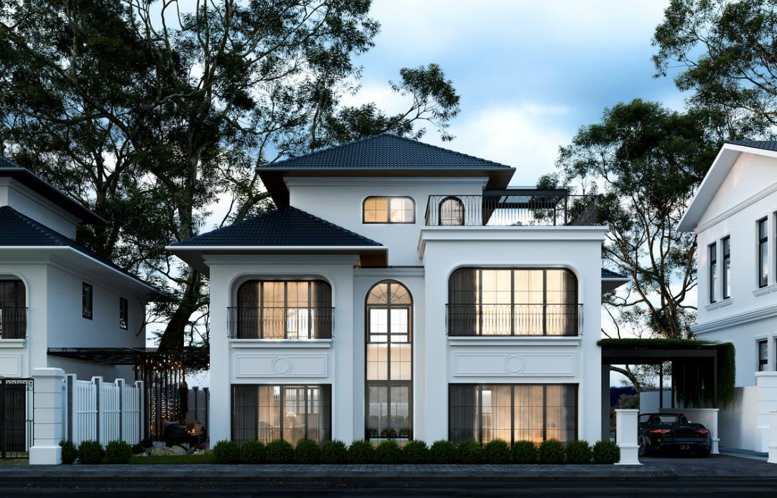 20-mau-biet-thu-dep-4 Mẫu biệt thự phong cách Indochine đẹp xu hướng 2024