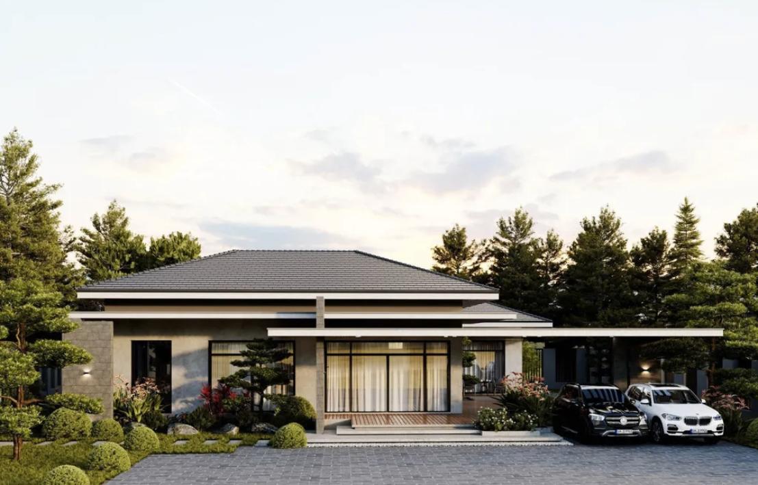 20-mau-biet-thu-dep-5 Top 29 mẫu biệt thự 1 tầng đẹp, ấn tượng nhất 2024