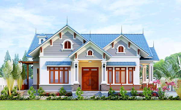 biệt thự nhà vườn kiểu gác lửng