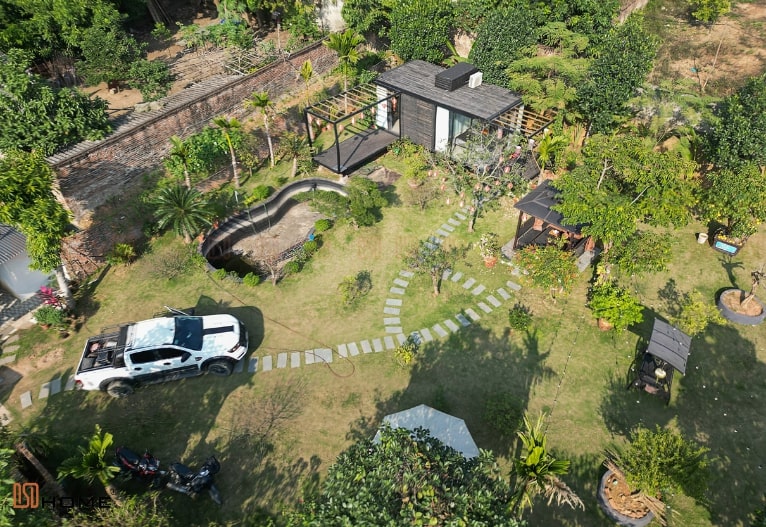 Nhà lắp ghép có sân vườn 