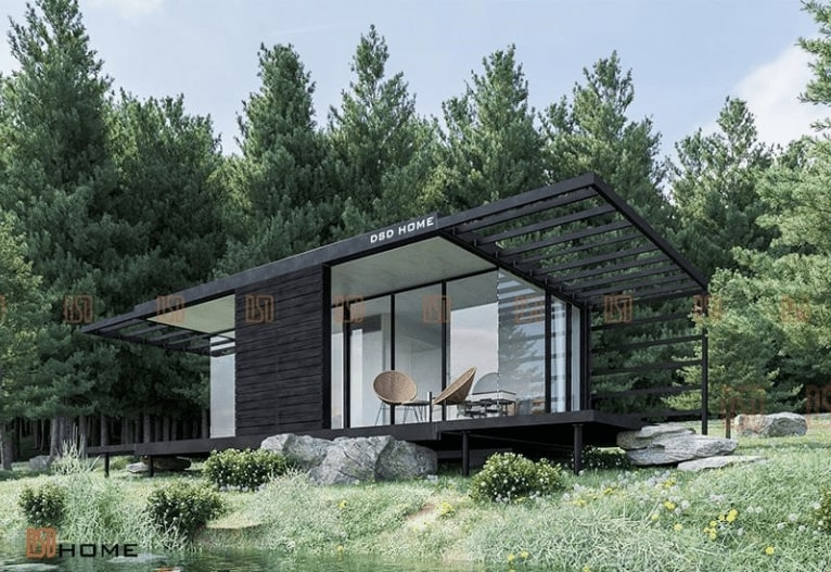 Dự án nhà lắp ghép với mô hình quán cafe