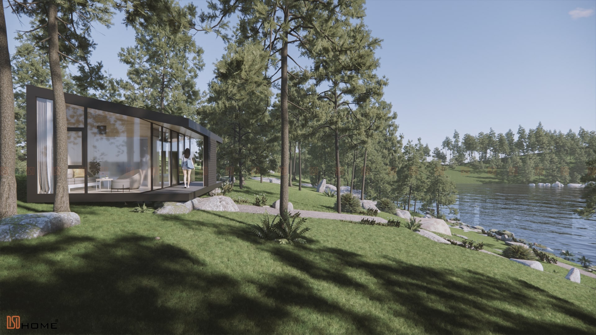 Nhà lắp ghép mái dốc