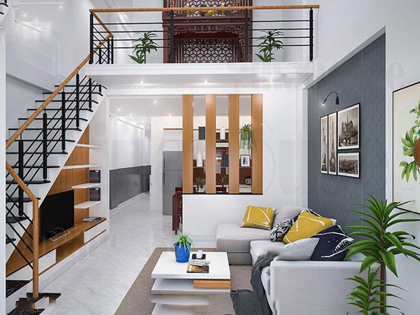 mau-nha-cap-4-gac-lung-12 Mẫu nhà cấp 4 gác lửng tiết kiệm