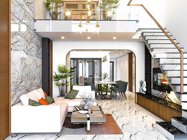 Mẫu nhà cấp 4 gác lửng hiện đại