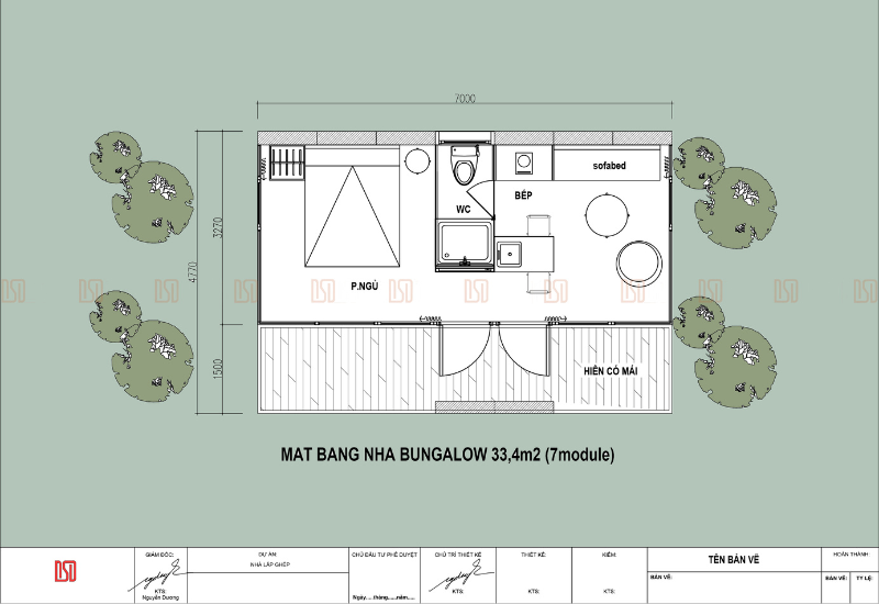Nhà lắp ghép 33,4 m2