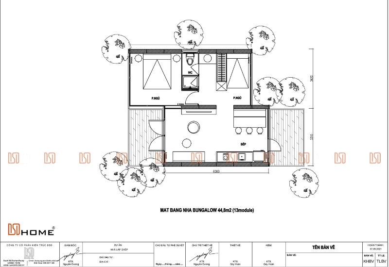 Nhà lắp ghép 44,8m2