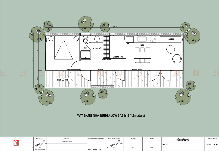 Nhà lắp ghép 57,3m2