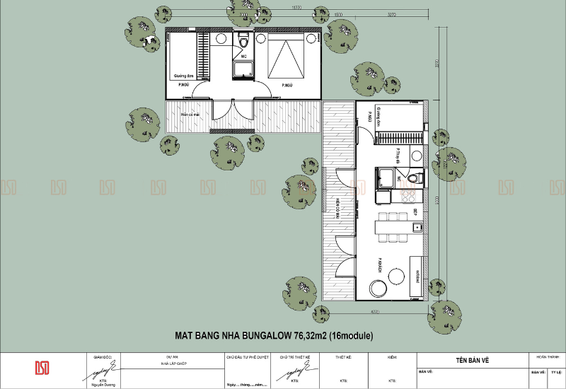 Nhà lắp ghép 76,32m2