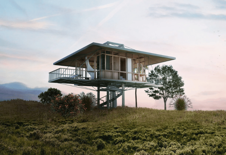 nha-san-lap-ghep Nhà sàn lắp ghép thiết kế độc đáo