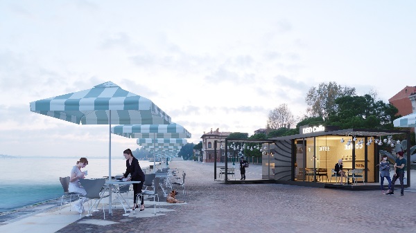 nha-tien-che-11 Nhà tiền chế cho quán cafe độc đáo mới lạ