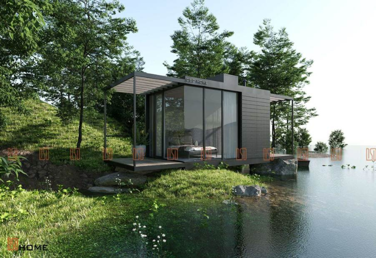 nha-tien-che202 Nhà tiền chế khung thép được thi công nhanh, vật liệu sản xuất đúng kích thước dựa trên bản vẽ.