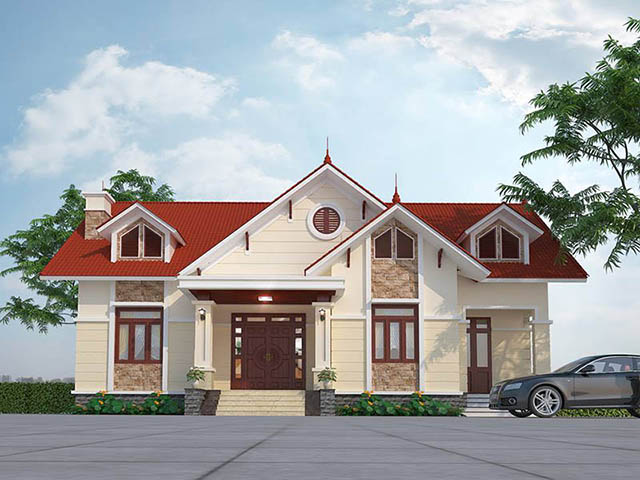 nha-villa-1-tang201 Vẻ Đẹp Kiến Trúc Của Nhà Villa 1 Tầng