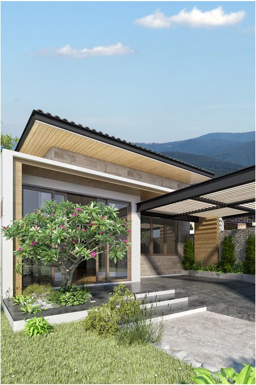 nha-villa-1-tang2017 Vẻ Đẹp Kiến Trúc Của Nhà Villa 1 Tầng