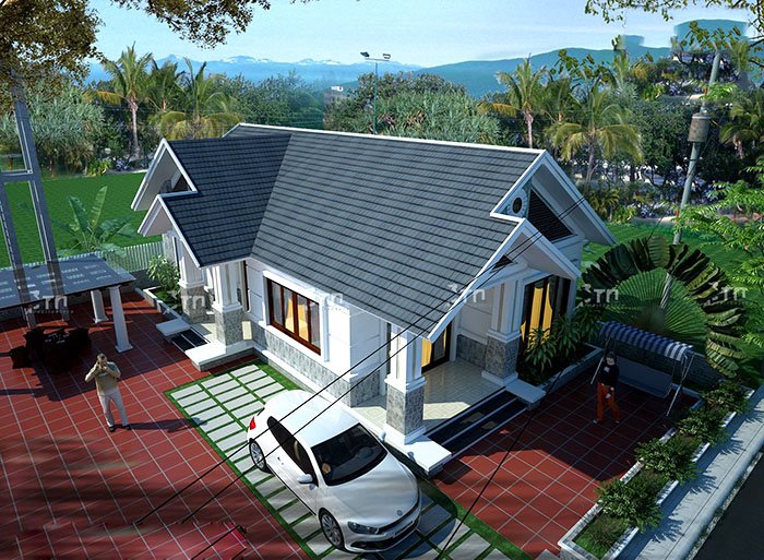 nha-villa-1-tang209 Mẫu Nhà Villa 1 Tầng Mái Thái Độc Đáo Khiến Cho Người Ta Không Thể Rời Mắt