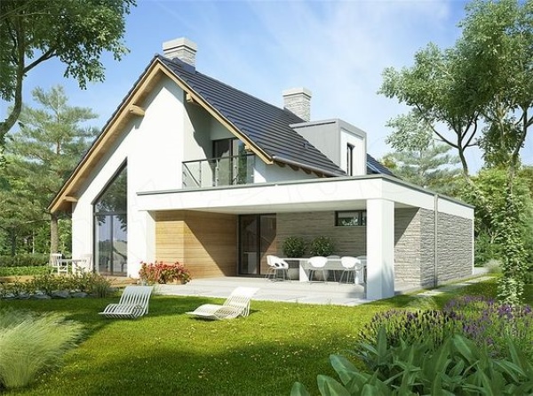 Biệt thự mini 2 tầng phong cách châu  u