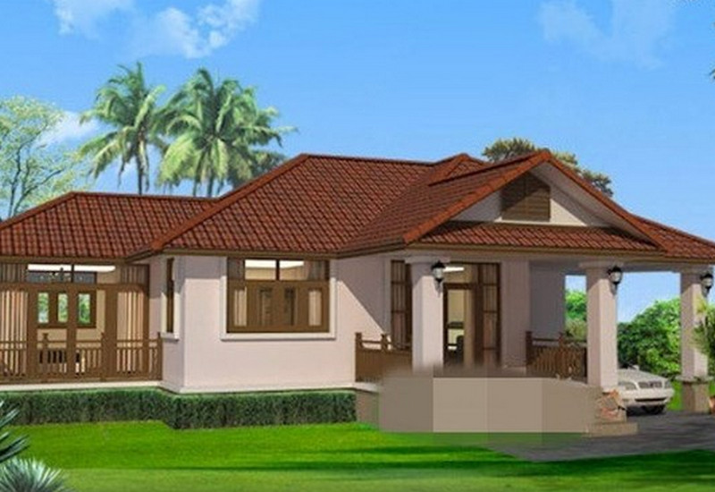Hiên nhà rộng, kết nối hài hòa giữa không gian trong nhà và ngoài trời.