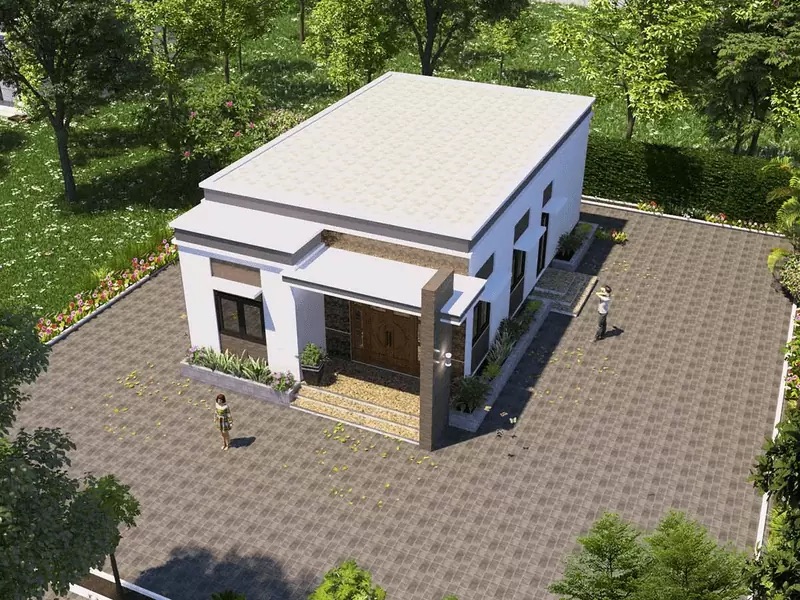 mau-nha-cap-4-nong-thon6 Nhà Cấp 4 Mái Thái 3 Phòng Ngủ 120m2