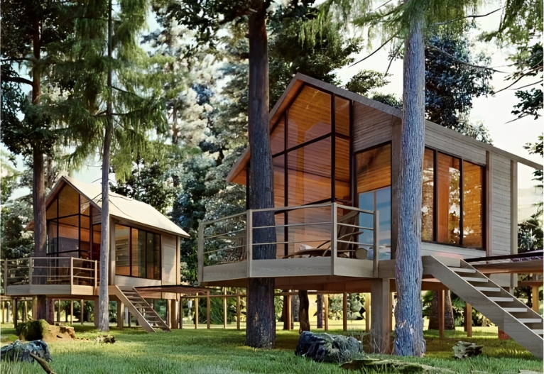 nha-bungalow-lap-ghep202 Mẫu Thiết Kế Nhà Bungalow Lắp Ghép Độc Lạ, Thu Hút Du Khách