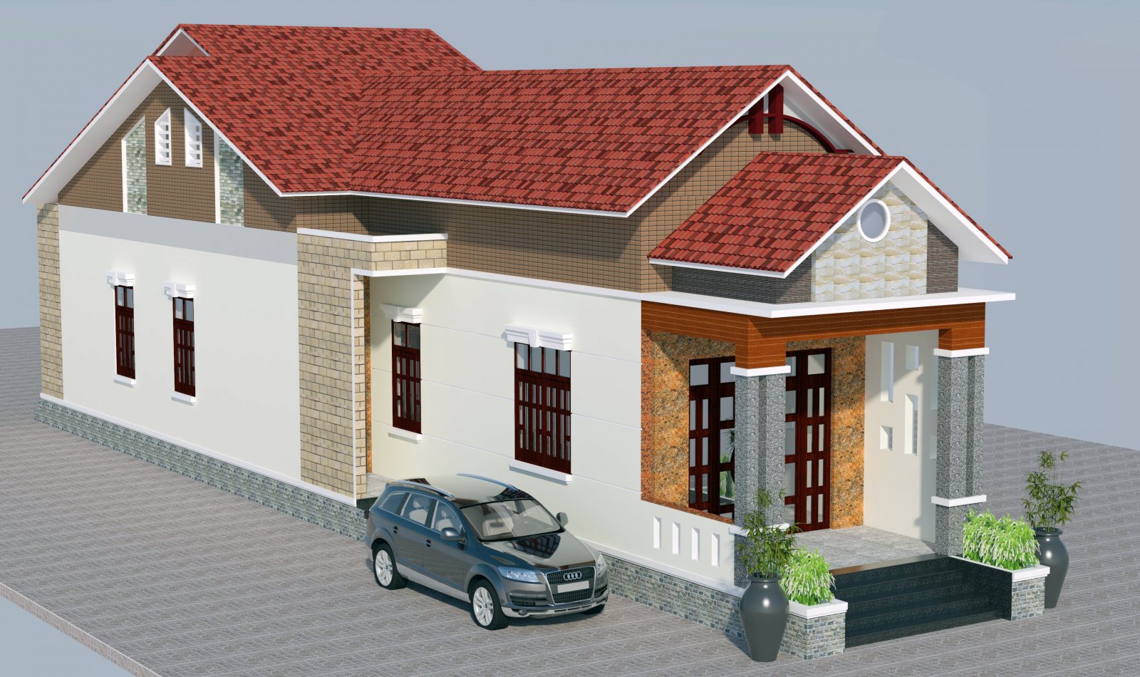 nha-cap-4-3-phong-ngu-11 nhà 3 phòng ngủ mái thái