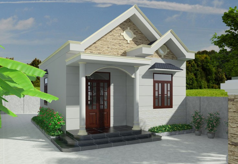 nha-cap-4-3-phong-ngu-3 Nhà Cấp 4 Mái Thái 3 Phòng Ngủ 100m2