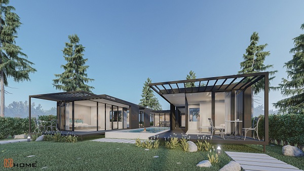 nha-homestay-12 Đơn Vị Thi Công Nhà Lắp Ghép Homestay