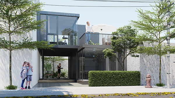 Nhà 2 tầng lắp ghép đẹp