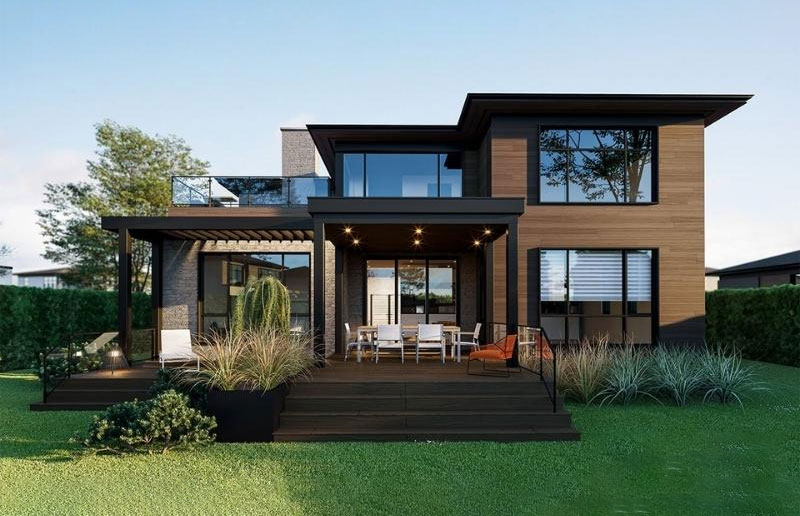 Mẫu Nhà lắp ghép 2 tầng 4 phòng ngủ.