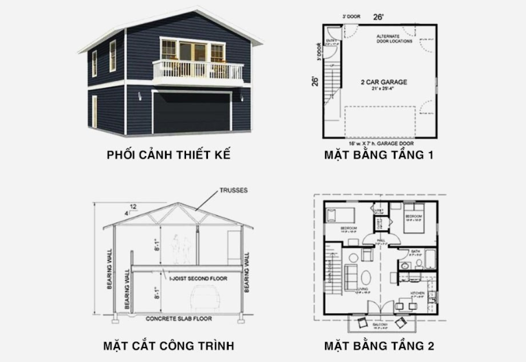 20+ Mẫu Nhà Lắp Ghép 2 Tầng Đẹp Nhất 2023
