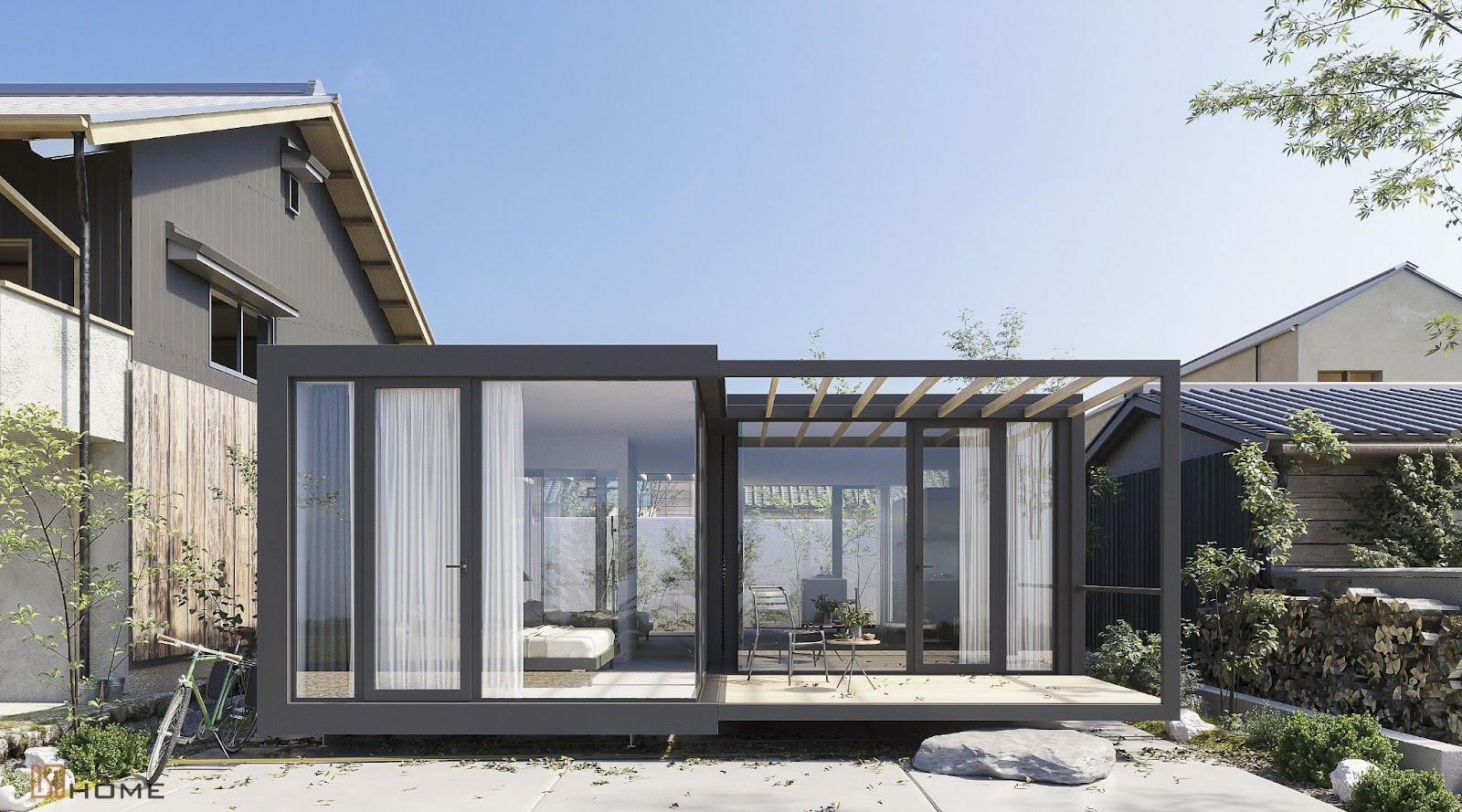 nha-tien-che-1-mai_2 Gợi Ý 10 Mẫu Nhà Tiền Chế 1 Mái Đẹp Nhất 2023