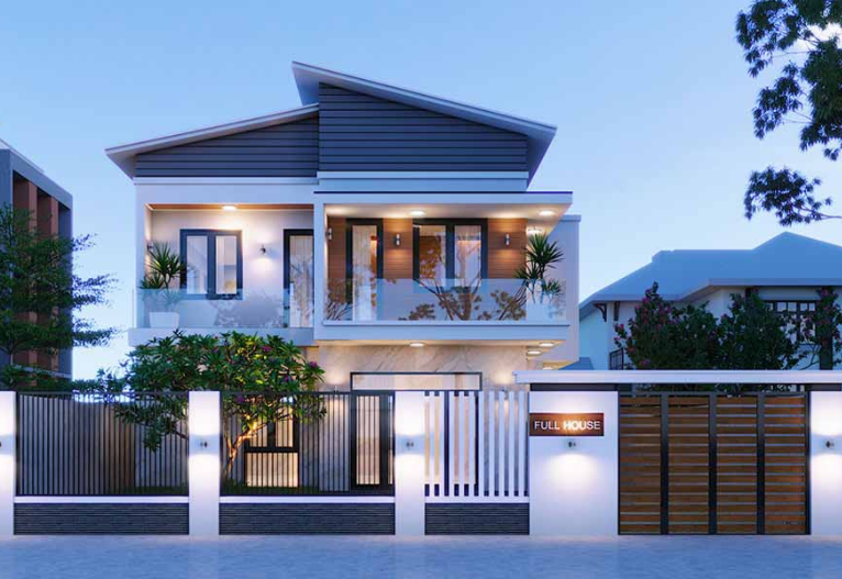 nha-tien-che-mai-thai202 10+ Mẫu Nhà Tiền Chế Mái Thái Đẹp Hiện Đại Nhất 2023