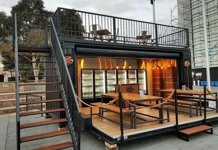 Thiết Kế Quán Cafe Khung Thép Tiền Chế 2 Tầng Siêu Đẹp