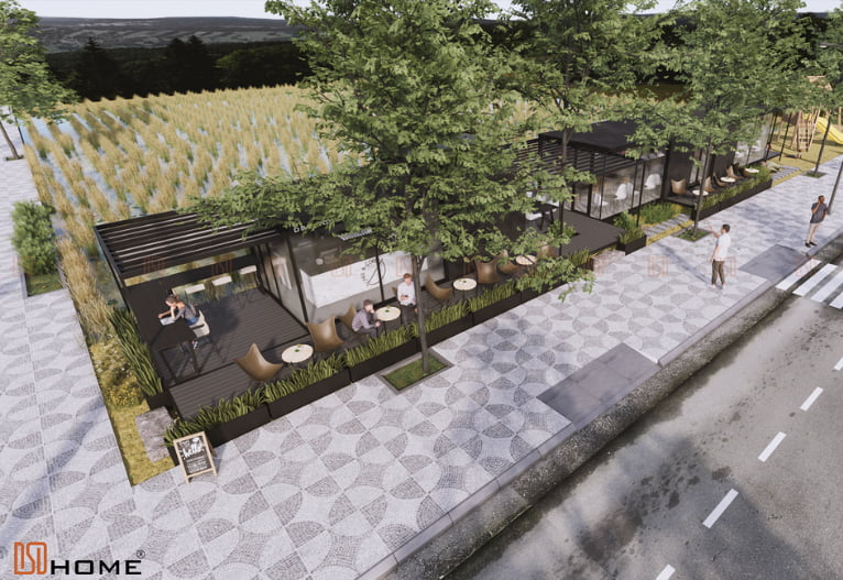 Quán cafe khung thép tiền chế - Sự lựa chọn tối ưu, hấp dẫn khách hàng