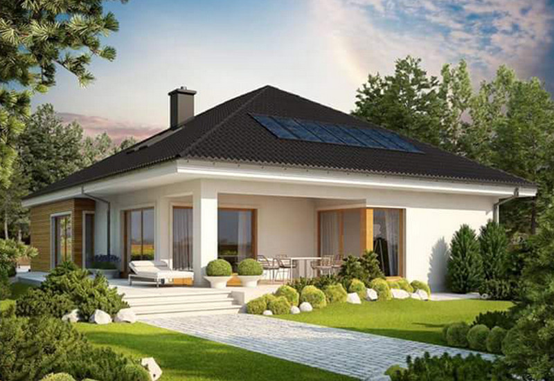 Mau biet thu nha vuon 1 tang