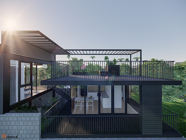bản vẽ nhà khung thép 2 tầng