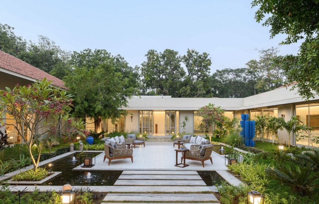 Căn nhà vườn farmstay sử dụng vật liệu tự nhiên, thân thiện môi trường.