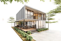 Kiến trúc nhà lắp ghép cao cấp với thiết kế tối giản tinh tế và hài hòa thiên nhiên