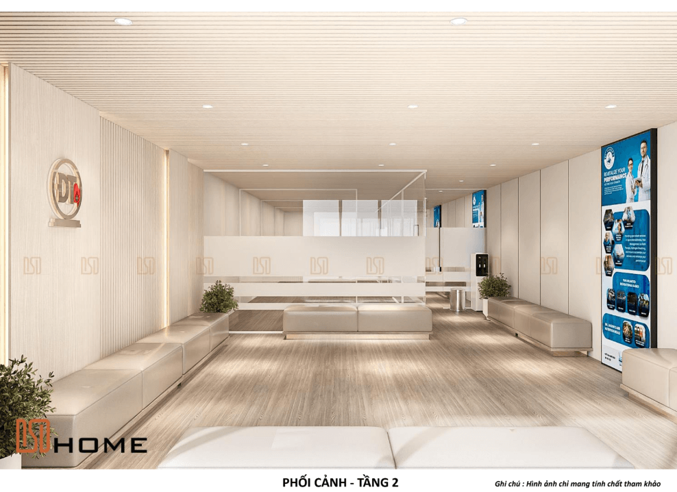 Không gian y tế tầng 2 đảm bảo riêng tư và sự thoải mái cho bệnh nhân