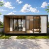 Phối cảnh nhà lắp ghép 66.6m² hiện đại với 2 phòng ngủ và không gian sống tiện nghi